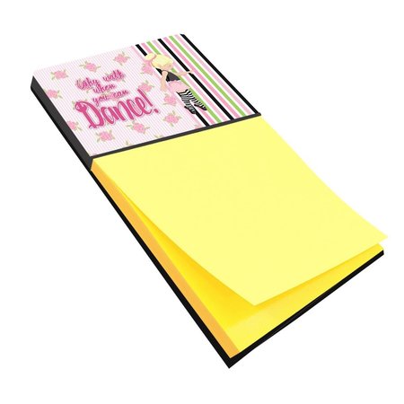 CAROLINES TREASURES Ballet Dance Stripes Blonde Sticky Note Holder BB5400SN